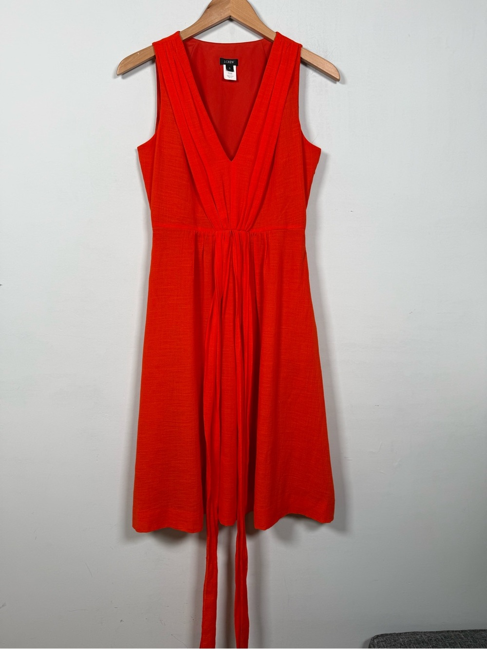 J. Crew Cotton/Linen Sleeveless Midi Dress, Size 2, Great Condition